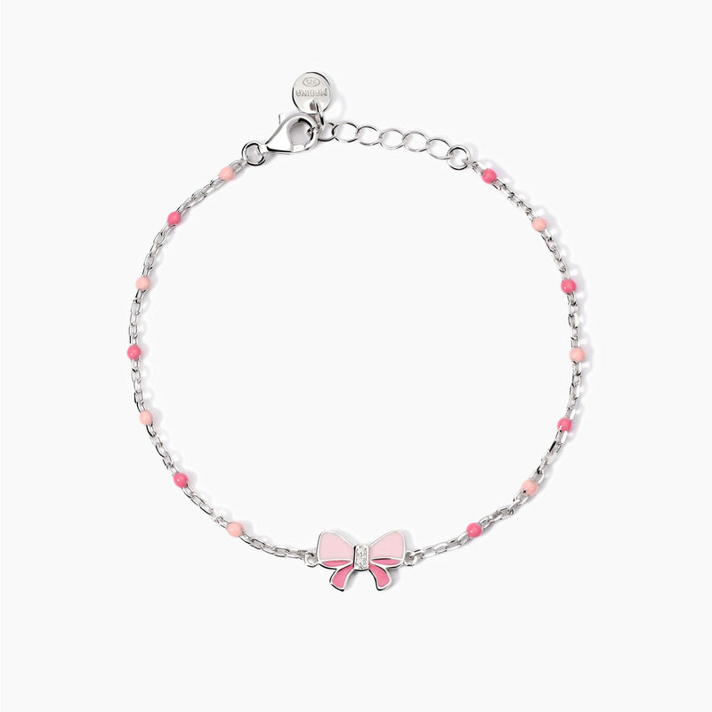 Bracciale con fiocchetto smaltato Pink Lady