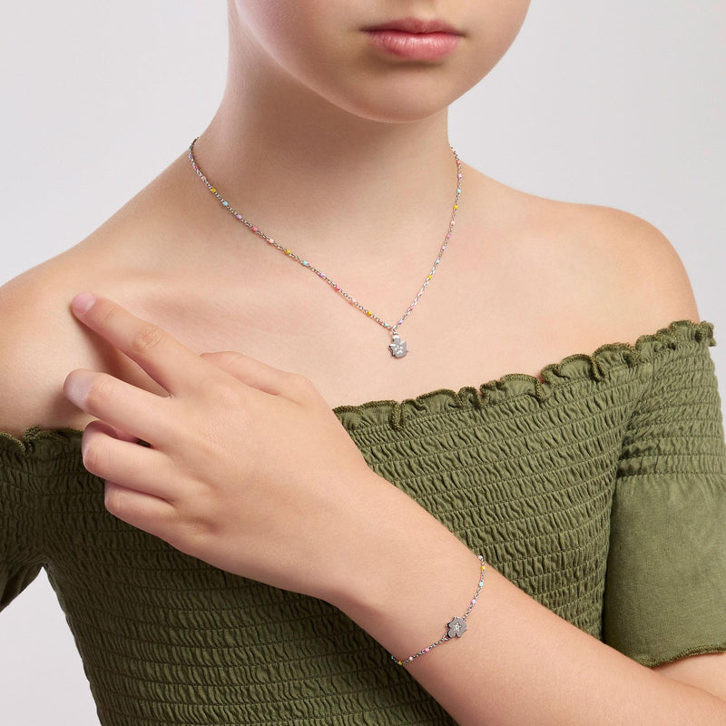 Bracciale con angioletto e inserti Baby Angel