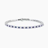 Bracciale tennis in argento con zaffiri sintetici e zirconi TENNIS CLUB