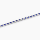Bracciale tennis in argento con zaffiri sintetici e zirconi TENNIS CLUB