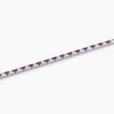 Bracciale tennis in argento con rubini sintetici e zirconi TENNIS CLUB