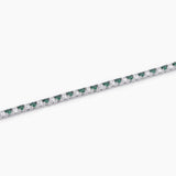 Bracciale tennis in argento con smeraldi sintetici e zirconi TENNIS CLUB