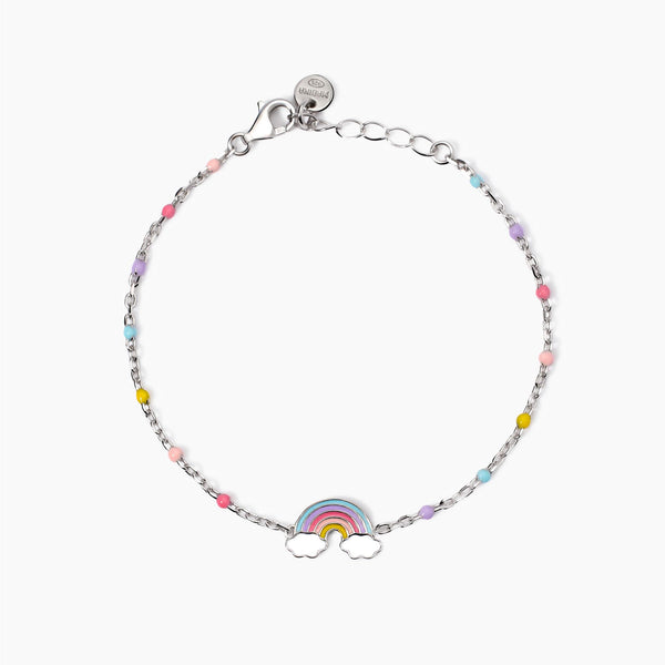 Bracciale con arcobaleno smaltato Rainbow