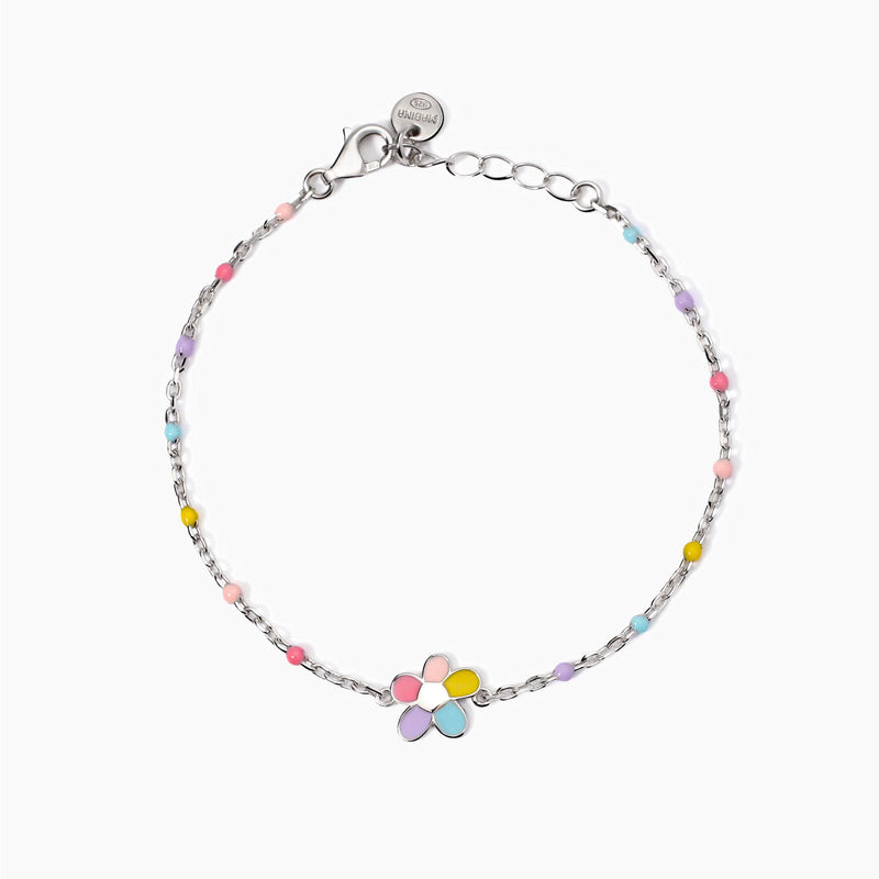 Bracciale con fiorellino smaltato Bloom