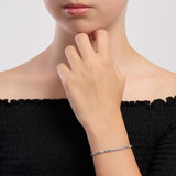 Bracciale con corindone sintetico e zirconi Mini Tennis