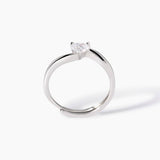 Anello in argento con zircone cuore Beato tra le Donne