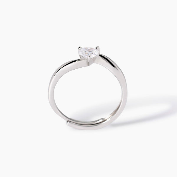 Anello in argento con zircone cuore Beato tra le Donne