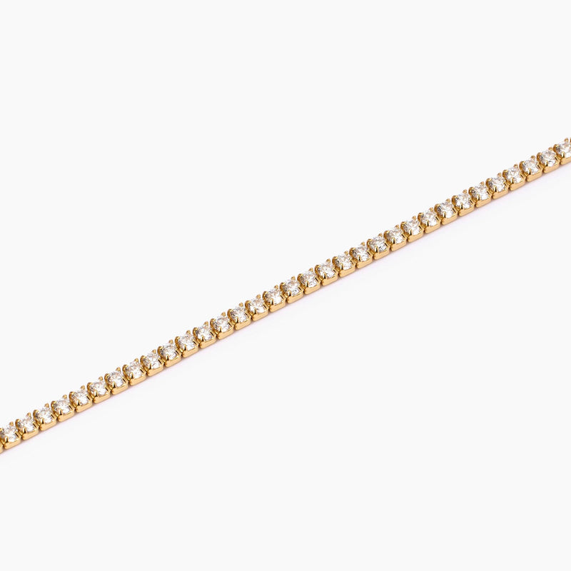 Bracciale tennis placcato oro con zirconi Mini Tennis