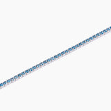Bracciale tennis con acquemarine sintetiche Mini Tennis