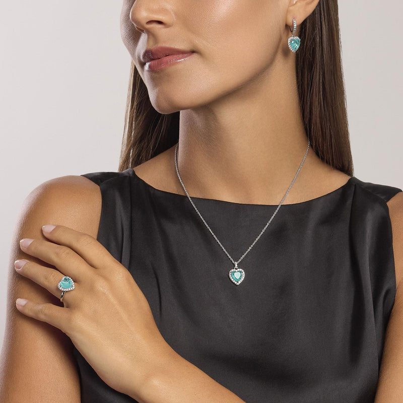 Orecchini in argento con glass azzurro Non Sarà Un'avventura