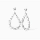 Orecchini in argento a goccia con zirconi Luxury
