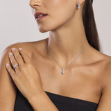 Orecchini in argento con zirconi cuore Lovely