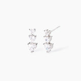 Orecchini in argento con zirconi cuore Lovely