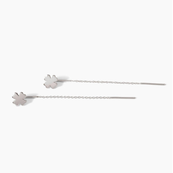 Orecchini pendenti con quadrifoglio Shiny