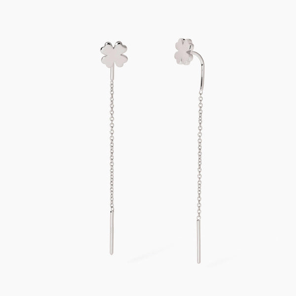 Orecchini pendenti con quadrifoglio Shiny