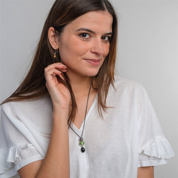 Collana d'argento con onice nero - Gioielleria Fondente