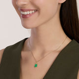 Girocollo in argento dorato con Madonnina smaltata verde LADY MADONNA