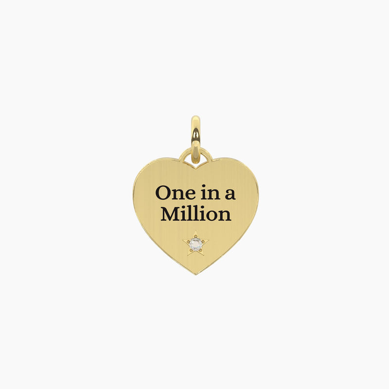 Ciondolo dorato one in a million Cuore | one in a million