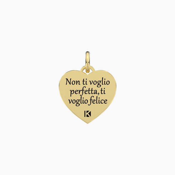 Ciondolo dorato con scritta mamma Mamma | felicità