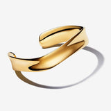 Bracciale Aperto Fascia Larga Linea Sinuosa