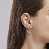 Orecchino ear cuff a cerchio piccolo con zirconi YES!