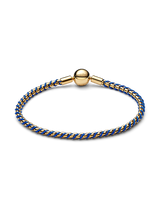 Bracciale Intreccio Tessuto Blu