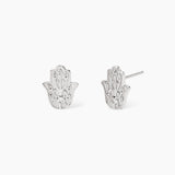 Orecchini a lobo in argento con mano di Fatima POSITIVE ENERGY