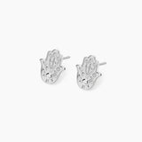 Orecchini a lobo in argento con mano di Fatima POSITIVE ENERGY