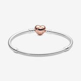Bracciale con Chiusura a Cuore Pavè - Gioielleria Fondente