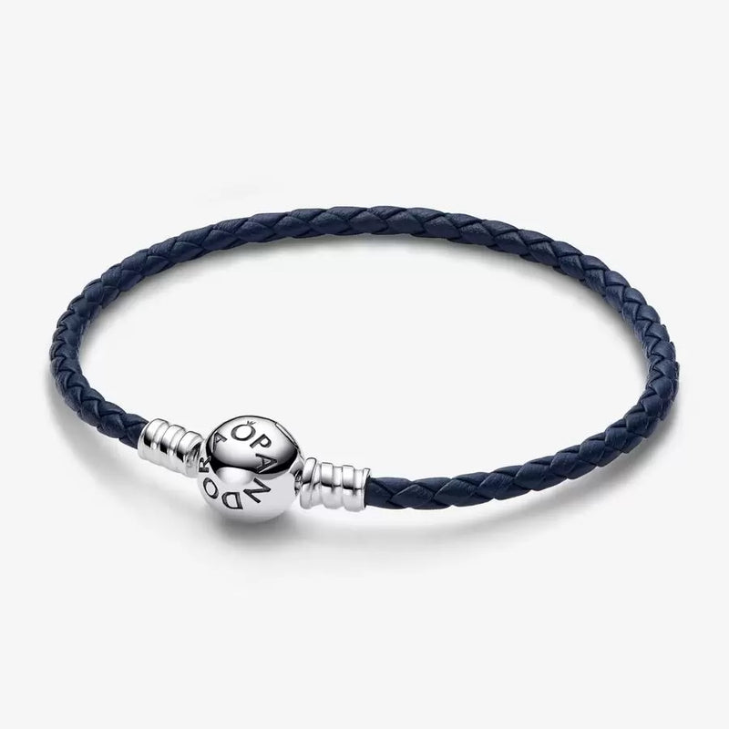 Bracciale in Pelle Blu - Gioielleria Fondente