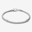 Bracciale Maglia Geometrica con Chiusura a Moschettone