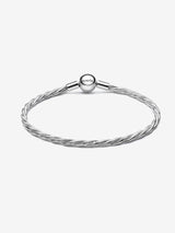Bracciale Maglia Doppia Intrecciata con Chiusura a Sfera