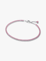 Bracciale Tennis con Pietre Rosa Piccole