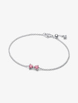 Bracciale Fiocco Luminoso Rosa Argento Sterling 925