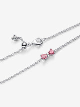 Bracciale Fiocco Luminoso Rosa Argento Sterling 925