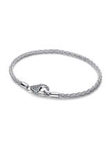 Bracciale Maglia Coda di Volpe con Chiusura Pavè