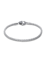 Bracciale Maglia Coda di Volpe con Chiusura Pavè