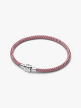 Bracciale in Corda Rosa con Chiusura a Barile