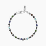 Bracciale per papà con pietre multicolor Super papà