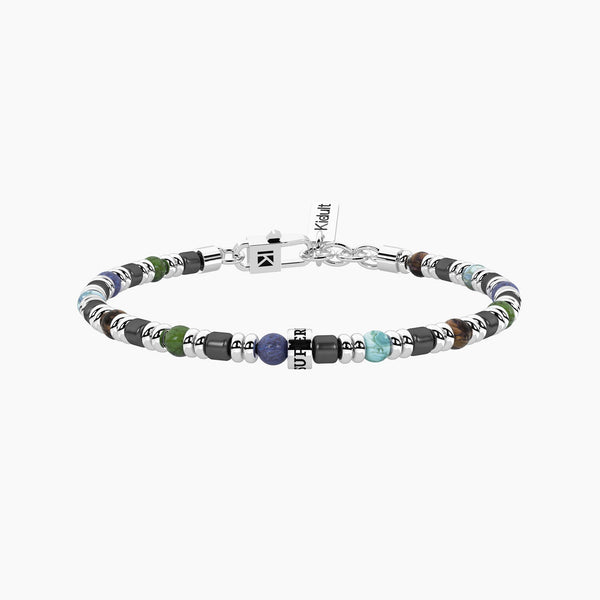 Bracciale per papà con pietre multicolor Super papà