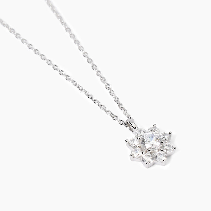 Girocollo con fiore in zirconi Eden