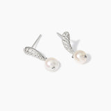 Orecchini con pavé di zirconi e perle coltivate Opera