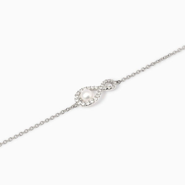 Bracciale con simbolo infinito e perla coltivata Endless