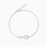 Bracciale con simbolo infinito e perla coltivata Endless