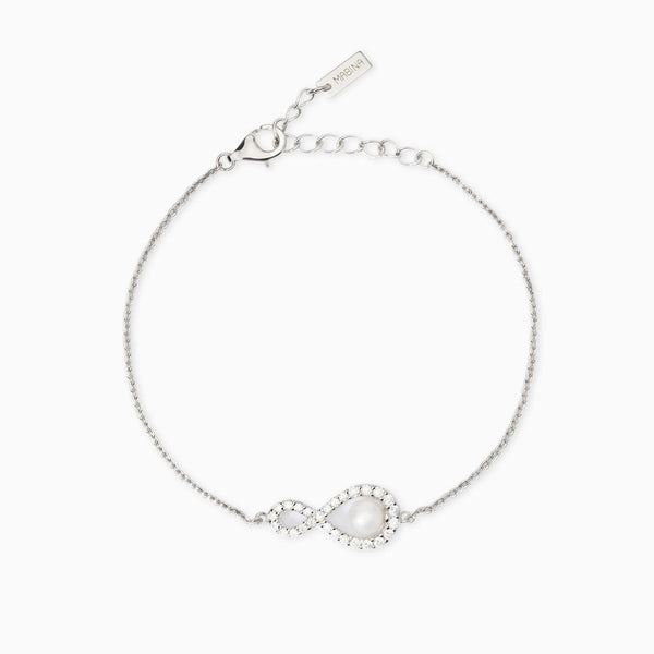 Bracciale con simbolo infinito e perla coltivata Endless