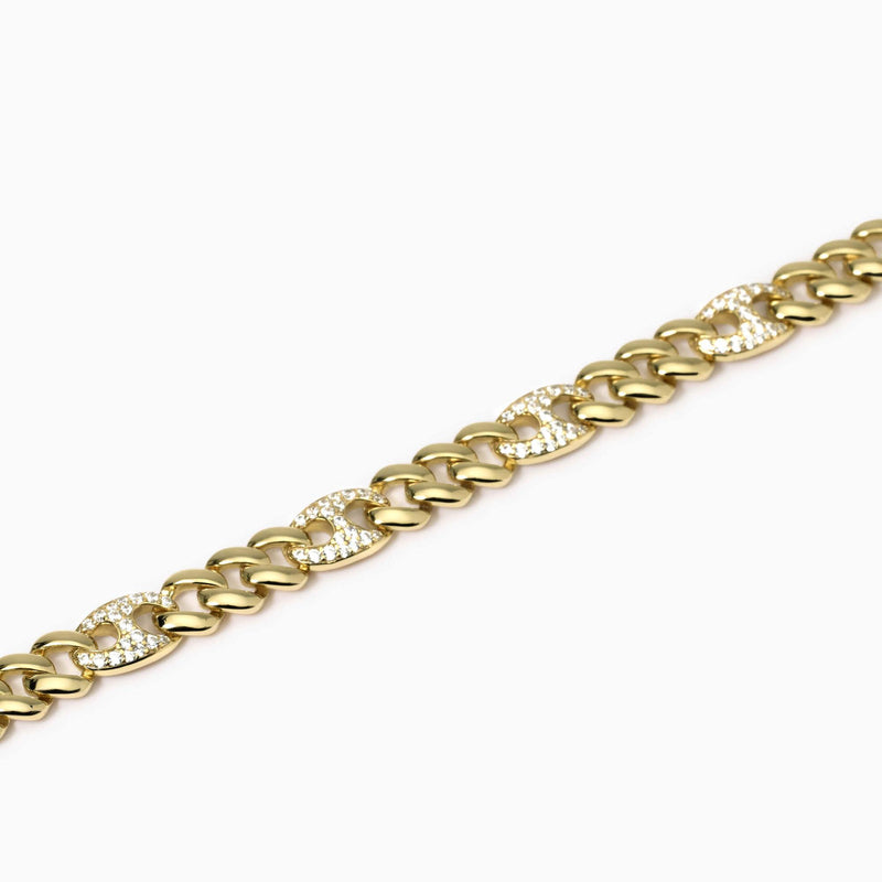 Bracciale in argento dorato con zirconi Privilegio