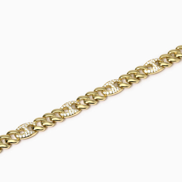 Bracciale in argento dorato con zirconi Privilegio