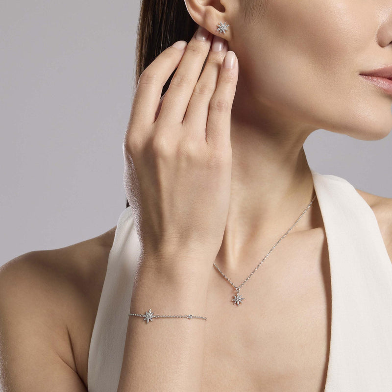 Girocollo con sole in zirconi Splendida