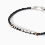 Bracciale in lab leather con piastra Smarter