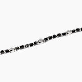 Bracciale da uomo in argento e agata nera California